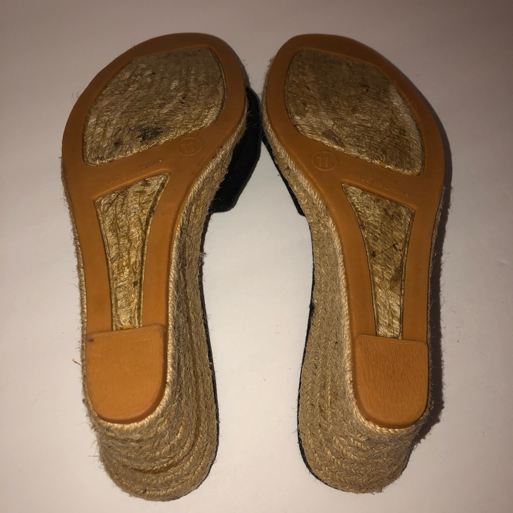 NWOT Old Navy Knotted Bow Canvas Espadrille Wedges - Picture 5 of 7